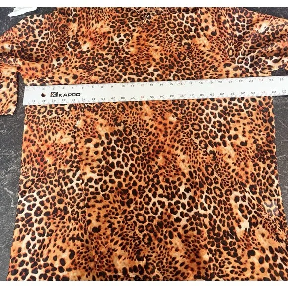 Animal Print Open Front Cardigan 1X - Picture 5 of 8